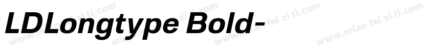 LDLongtype Bold字体转换